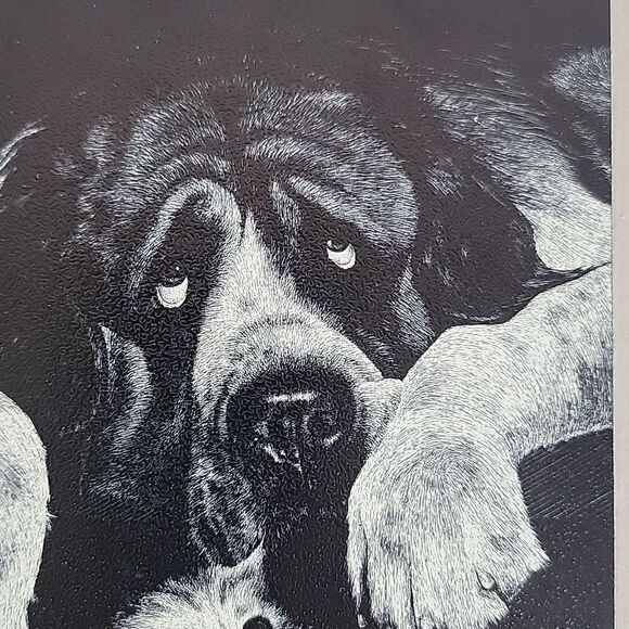 Rudy Droguett "Babysitter" dog and cat print vintage 1976 - Picture 3 of 9